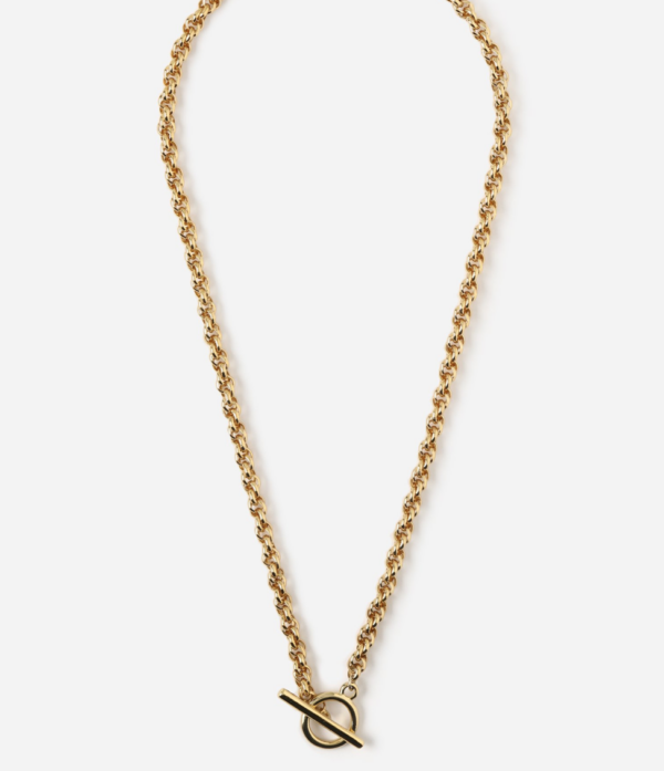 Orelia - Chunky Rope Chain T-bar Necklace