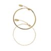 Orelia - Satellite & Flat Curb Bracelet Duo - Gold